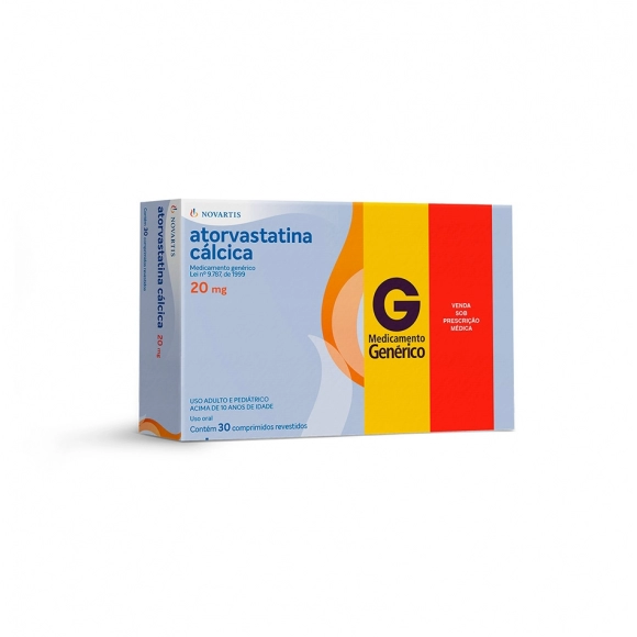ATORVASTATINA CÁLCICA 20MG 30COM NOVARTIS