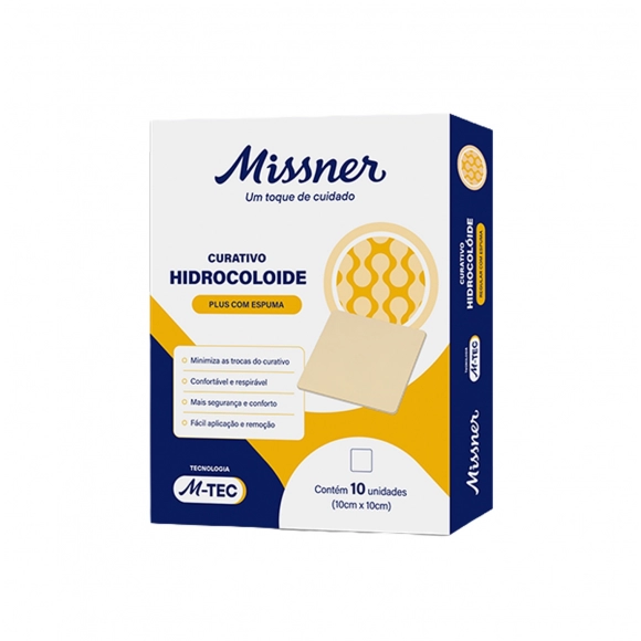 CURATIVO HIDROCOLOIDE ESPUMA 10X10CM MISSNER