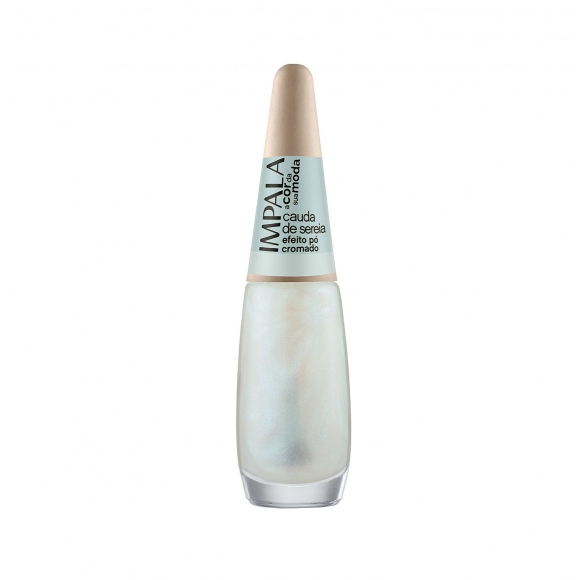 ESMALTE IMPALA EFEITO PO CROMADO A COR DA MODA CAUDA DE SEREIA BL MUNDIAL