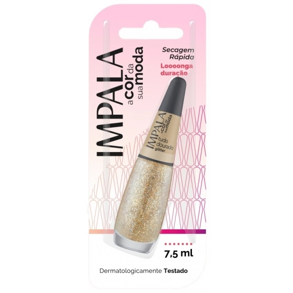 ESMALTE IMPALA GLITTER A COR DA SUA MODA TUDO DOURADO BL
