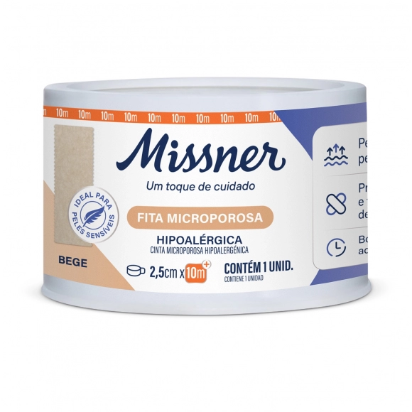 FITA MICROPORE BEGE 2.5CMX10M MISSNER