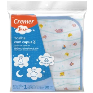 TOALHA BANHO COM CAPUZ MENINO CREMER