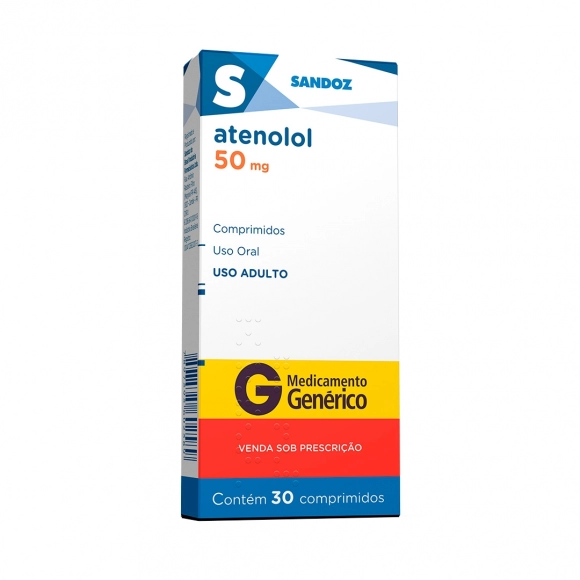 ATENOLOL 50MG 30COM SANDOZ