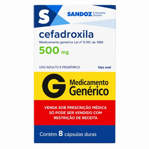 CEFADROXILA 500MG 8COM SANDOZ GENÉRICO