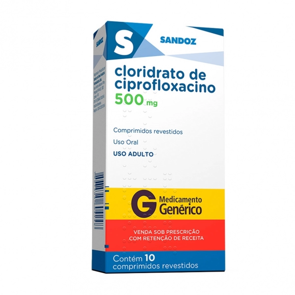 CIPROFLOXACINO 500MG 10COM RET* SANDOZ