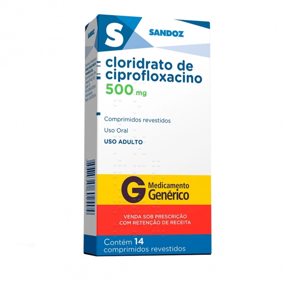 CIPROFLOXACINO 500MG 14COM RET* SANDOZ