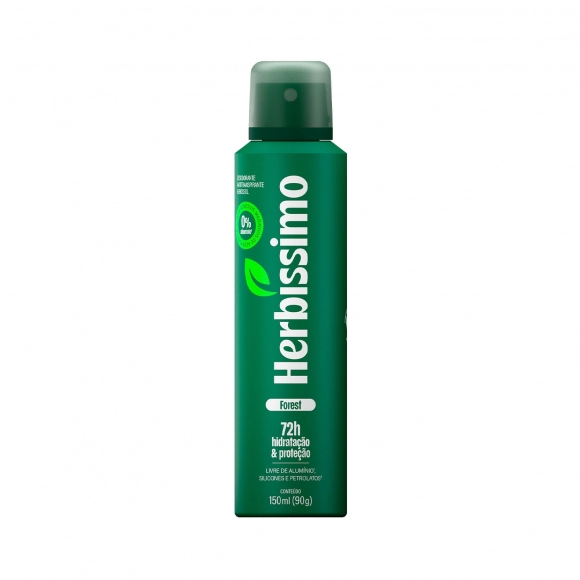 DESODORANTE AEROSSOL ZERO ALUMÍNIO HERBÍSSIMO FOREST 150ML DANA