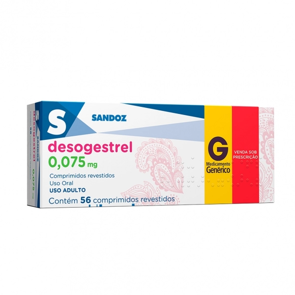 DESOGESTREL 0,075MG 56COM SANDOZ