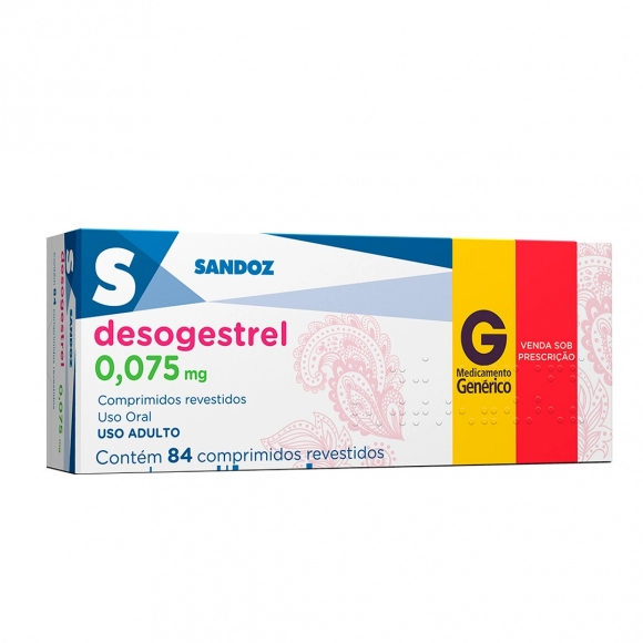 DESOGESTREL 0,075MG 84COM SANDOZ