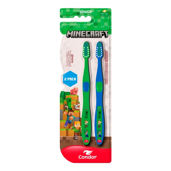 ESCOVA DENTAL MACIA INFANTIL MINECRAFT C/2 CONDOR