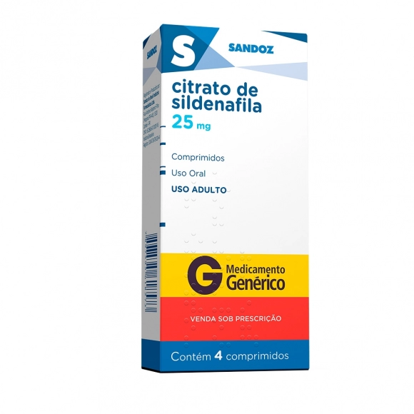 SILDENAFILA 25MG 4COM SANDOZ
