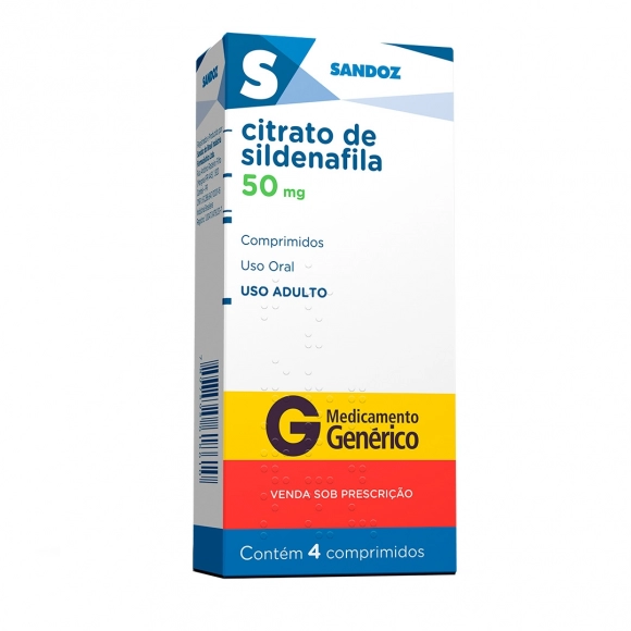 SILDENAFILA 50MG 4COM SANDOZ