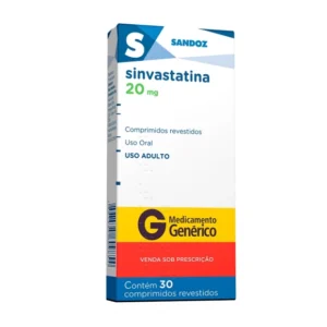 SINVASTATINA 20MG 30COM SANDOZ