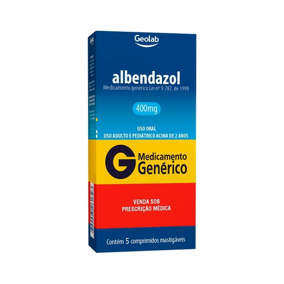 ALBENDAZOL 400MG 5COM GEOLAB