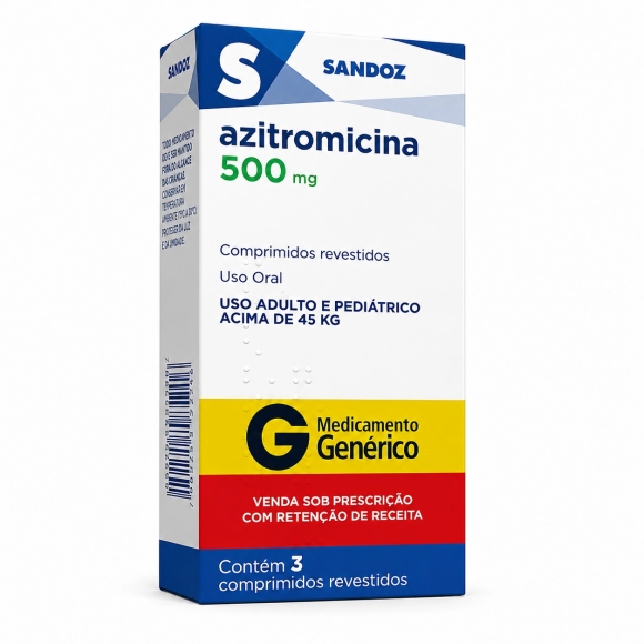 AZITROMICINA 500MG 3COM RET* SANDOZ
