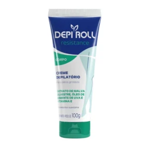 CREME DEPILATÓRIO CORPORAL RESISTANCE PELO GROSSO 100G DEPIROLL