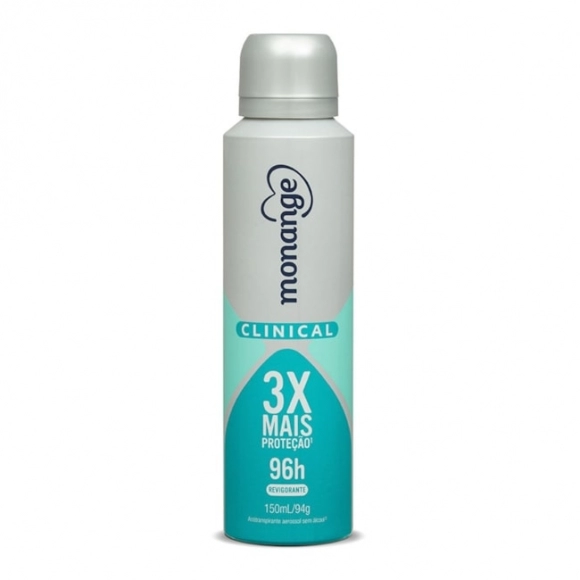 DESODORANTE AEROSSOL MONANGE CLINICAL REVIGORANTE 96H 150ML COTY