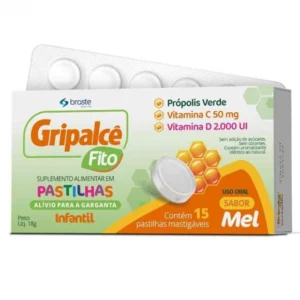 GRIPALCE FITO PASTILHAS MASTIGAVEIS C/15 PROPOLIS BRASTERAPICA