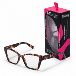 LUPA PARA LEITURA BASIC FEMININA ANIMAL PRINT +1.50 MUNILA