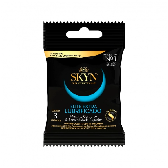 PRESERVATIVO SKYN ELITE EXTRA LUBRIFICADO C/3 BLOWTEX