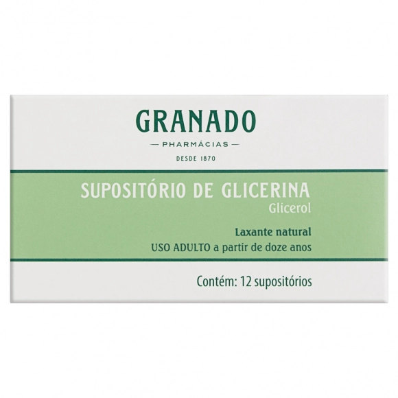 SUPOSITÓRIO GLICERINA ADULTO C/12 GRANADO