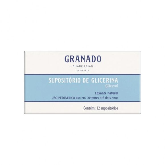 SUPOSITÓRIO GLICERINA LACTENTE C/12 GRANADO