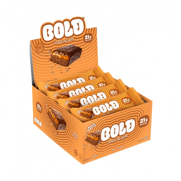 BARRA DE PROTEÍNA DOCE DE LEITE C/12 60G BOLD