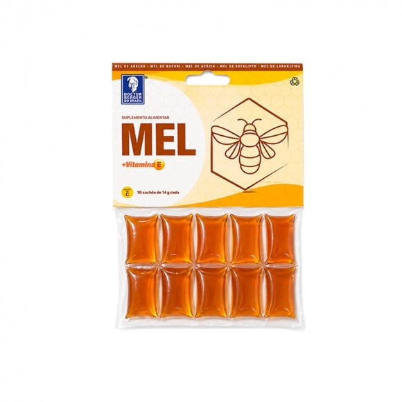 CARTELA DE MEL COM VITAMINA E SACHÊS