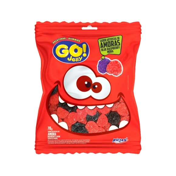 BALA GO JELLY GELATINA AMORA 70G RICLAN