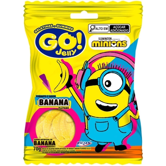 BALA GO JELLY GELATINA MINIONS 70G RICLAN