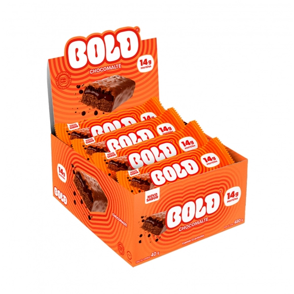 BARRA DE PROTEÍNA CHOCOMALTE C/12 40G BOLD