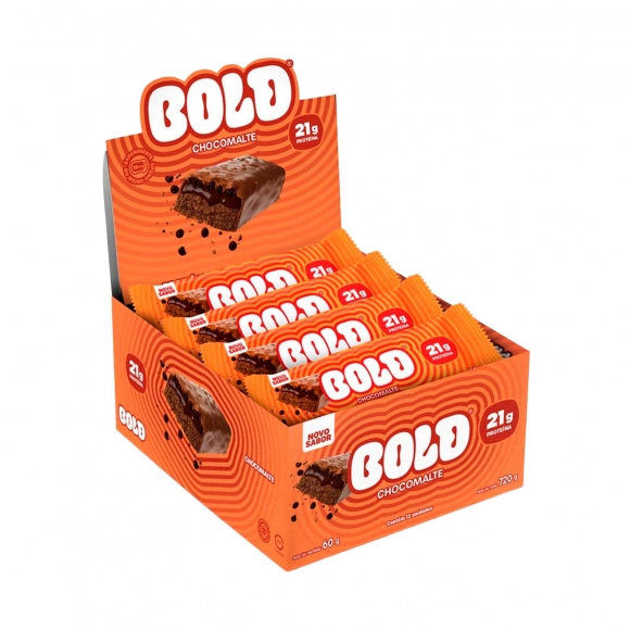 BARRA DE PROTEÍNA CHOCOMALTE C/12 60G BOLD