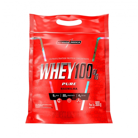 WHEY 100% PURE BAUNILHA REFIL 900G INTEGRALMEDICA